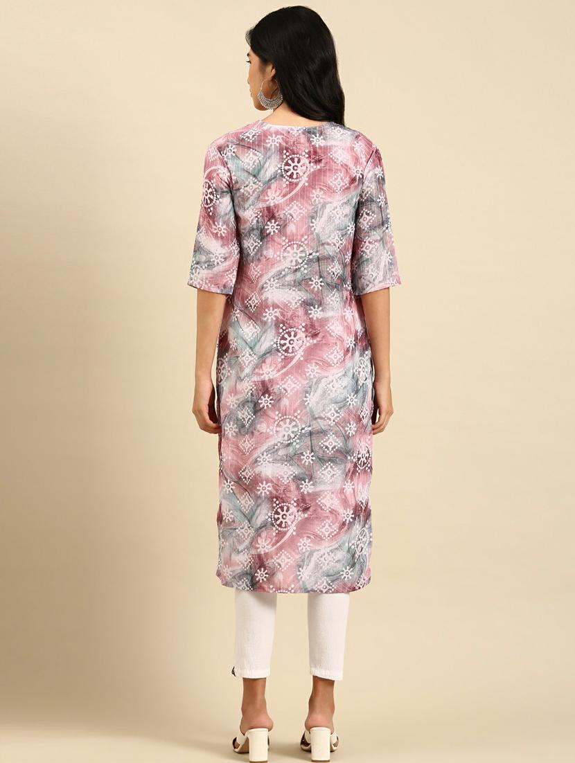 women's straight kurta - 18736745 - Standard Image - 2