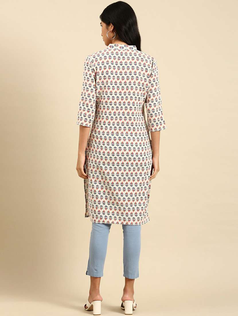 women's straight kurta - 18736750 -  Standard Image - 2