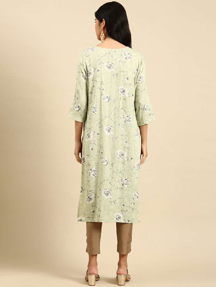 women's straight kurta - 18736758 -  Standard Image - 2