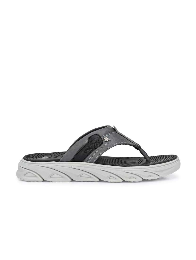 grey synthetic & mesh slip on slippers - 18736826 - Standard Image - 2