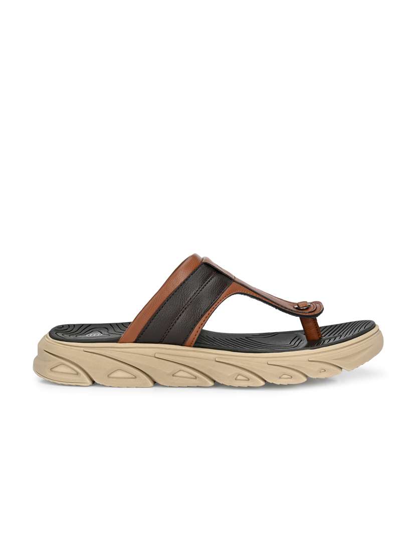 tan synthetic & mesh slip on slippers - 18736830 -  Standard Image - 2