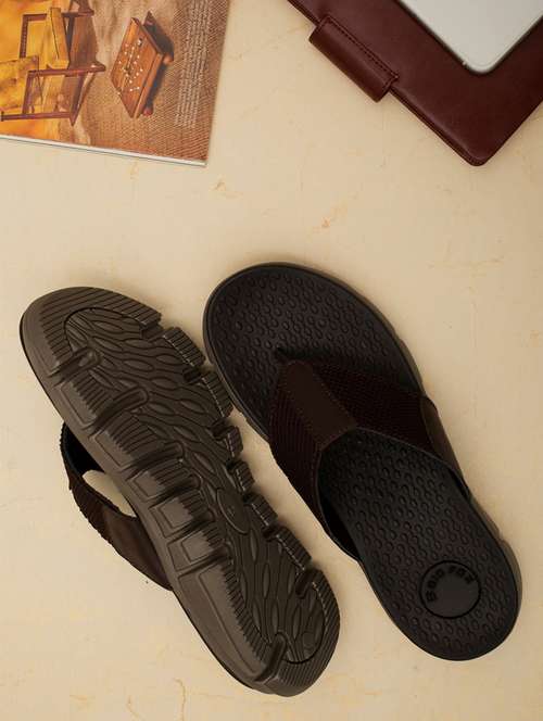 brown mesh slip on slippers - 18736861 -  Standard Image - 0