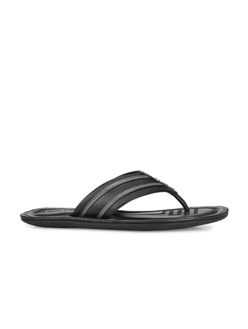 black synthetic & mesh slip on slippers - 18736865 -  Standard Image - 2