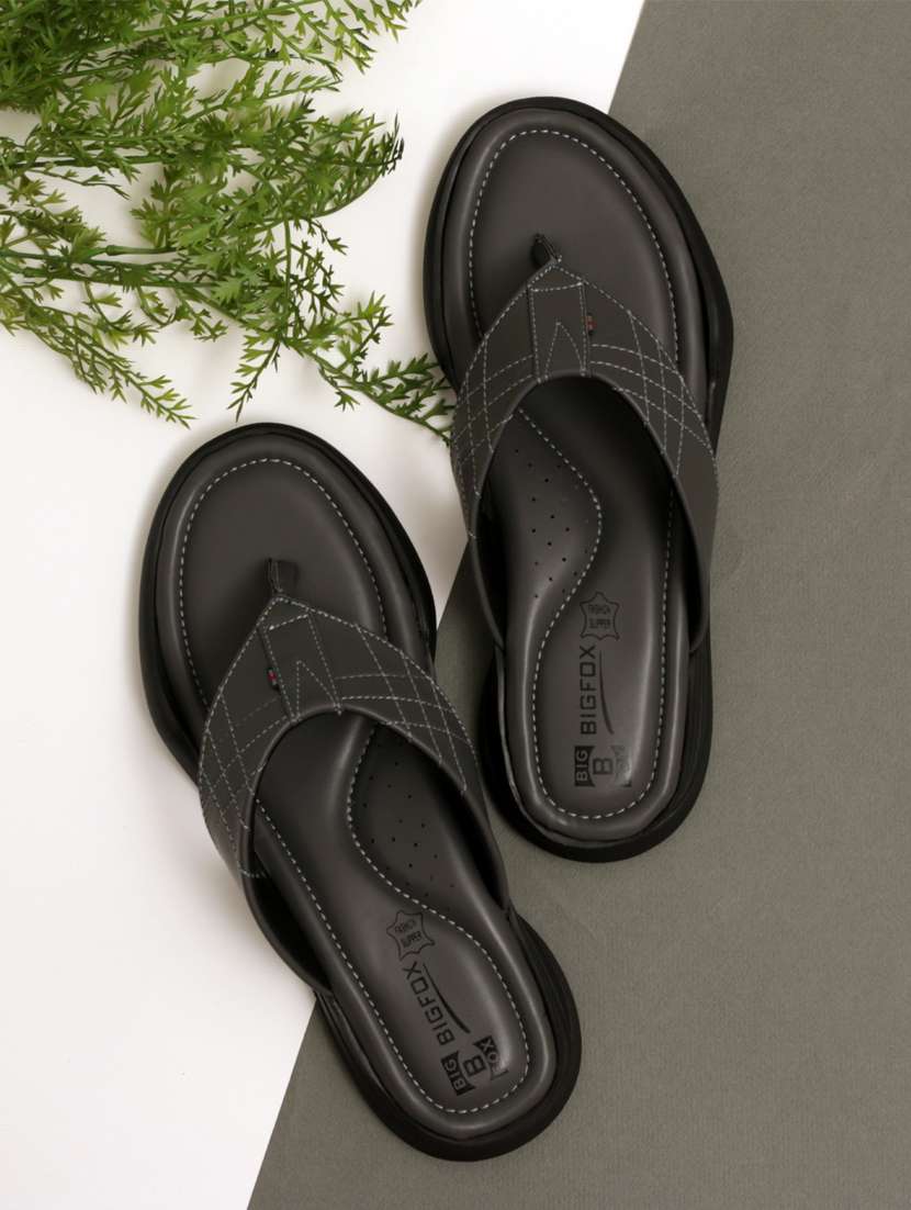 black solid slip on slipper