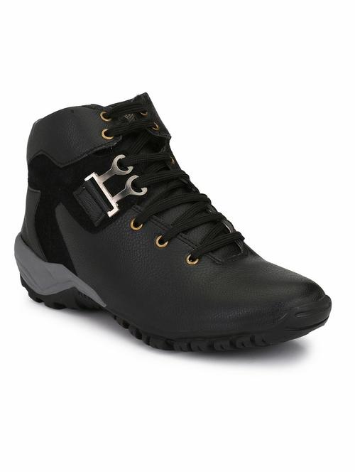 black lace up boots - 18736893 -  Standard Image - 0