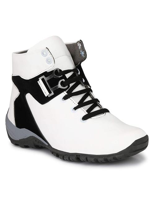 men white lace up boots - 18736894 -  Standard Image - 0