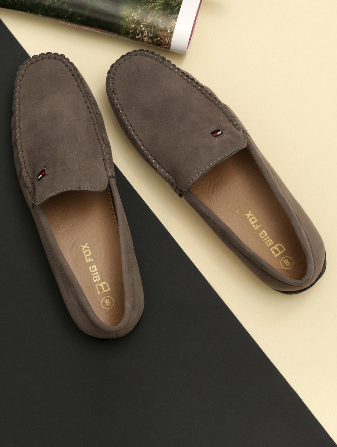 grey slip on loafers