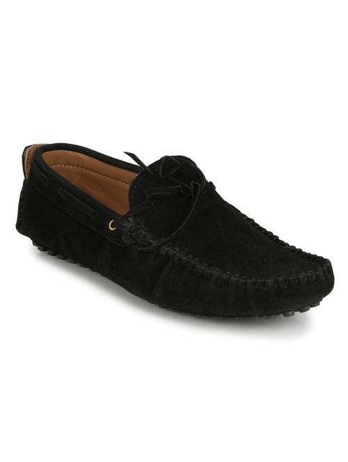 black suede slip on loafers - 18736928 - Standard Image - 0