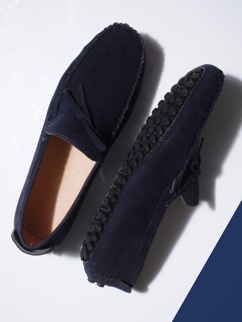 blue suede slip on loafers - 18736931 -  Zoom Image - 0