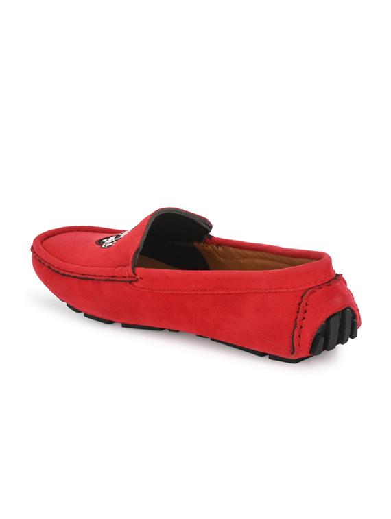 red suede slip on loafers - 18736939 - Standard Image - 2