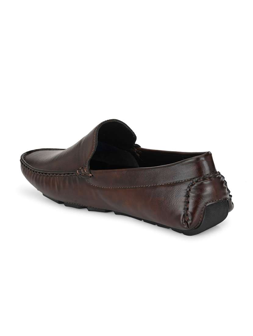 brown synthetic slip on loafers - 18736944 -  Standard Image - 2