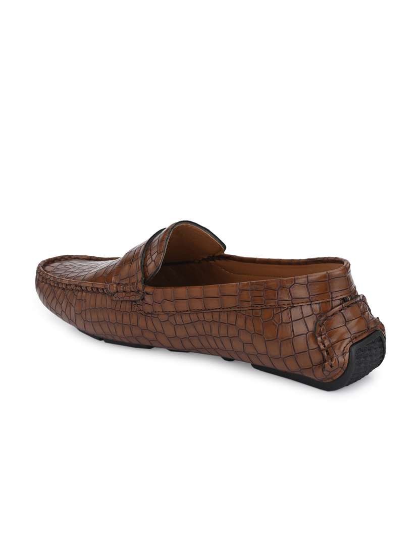 brown synthetic slip on loafers - 18736948 - Standard Image - 2