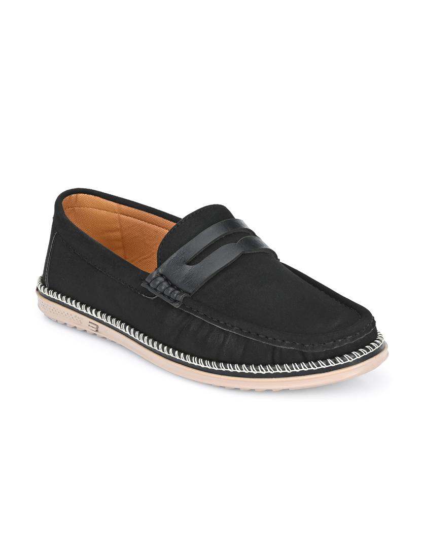 black suede slip on loafers - 18736968 - Zoom Image - 0