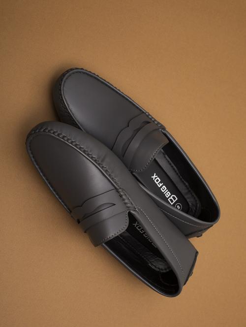 grey synthetic slip on loafers - 18736995 -  Standard Image - 0