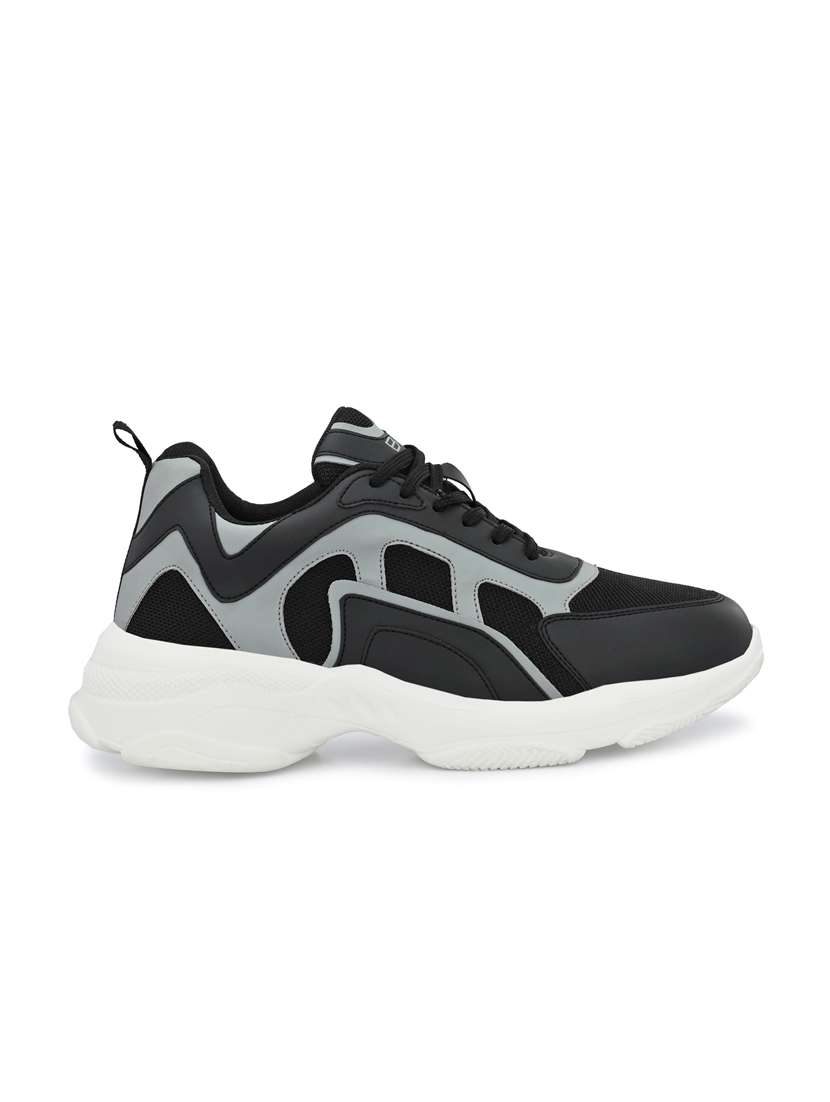black mesh & synthetic lace up shoes - 18737036 - Standard Image - 2