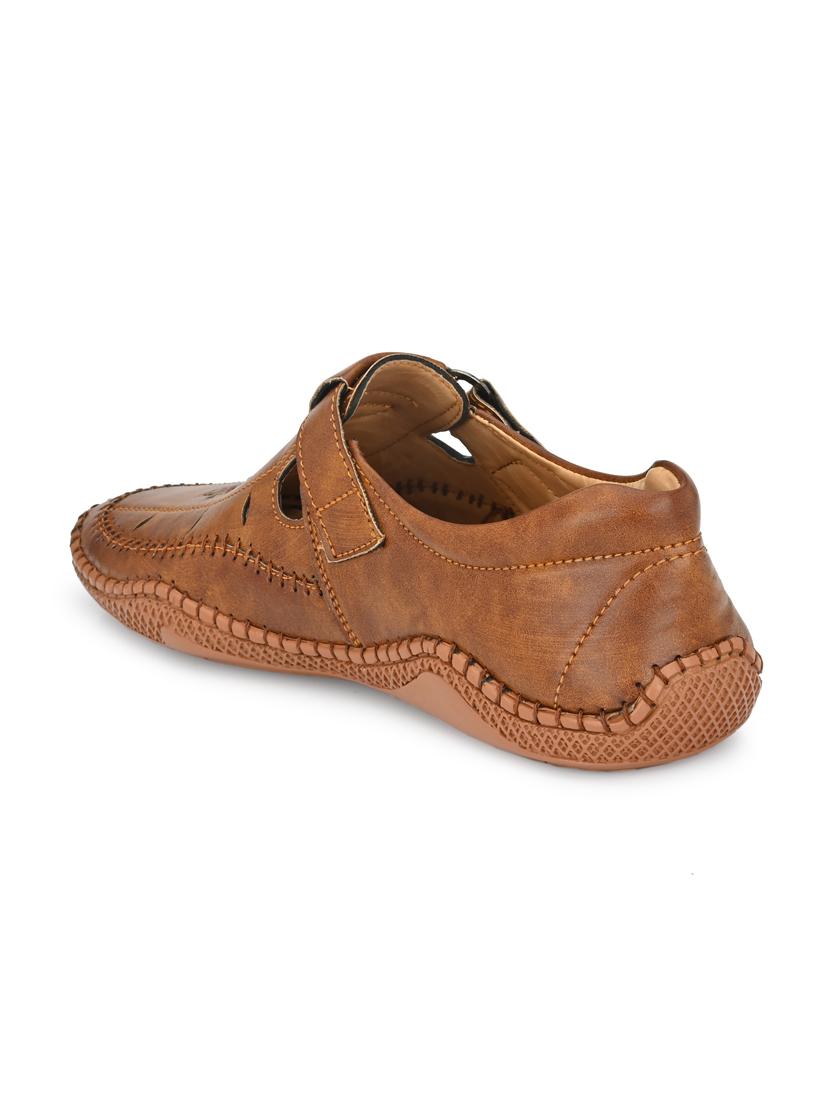 tan synthetic & mesh slip on sandals - 18737158 - Standard Image - 2