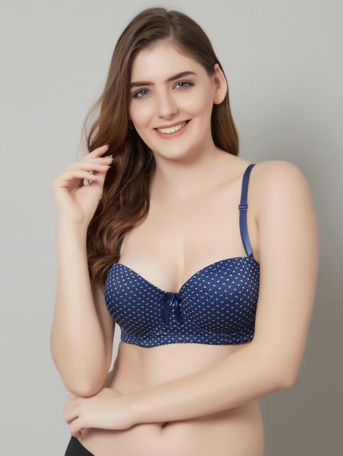 blue printed balconette bra - 18737195 -  Standard Image - 0