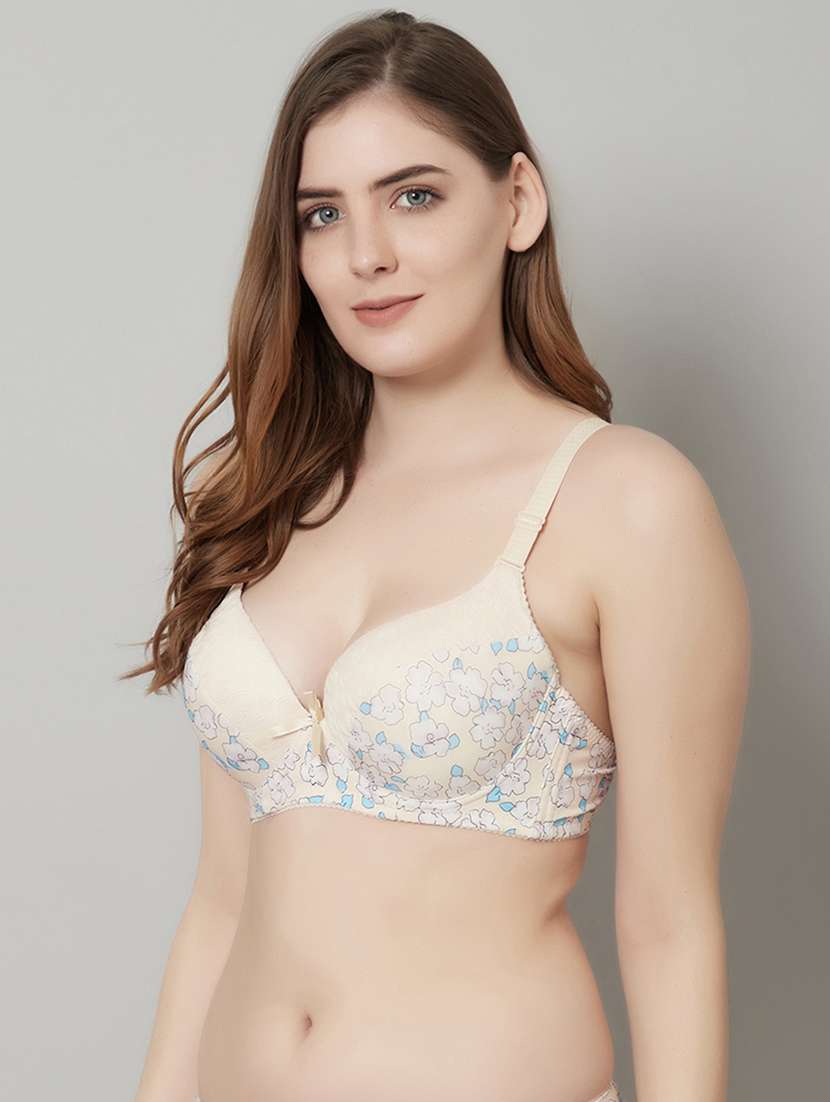 beige printed t-shirt bra - 18737199 -  Standard Image - 2