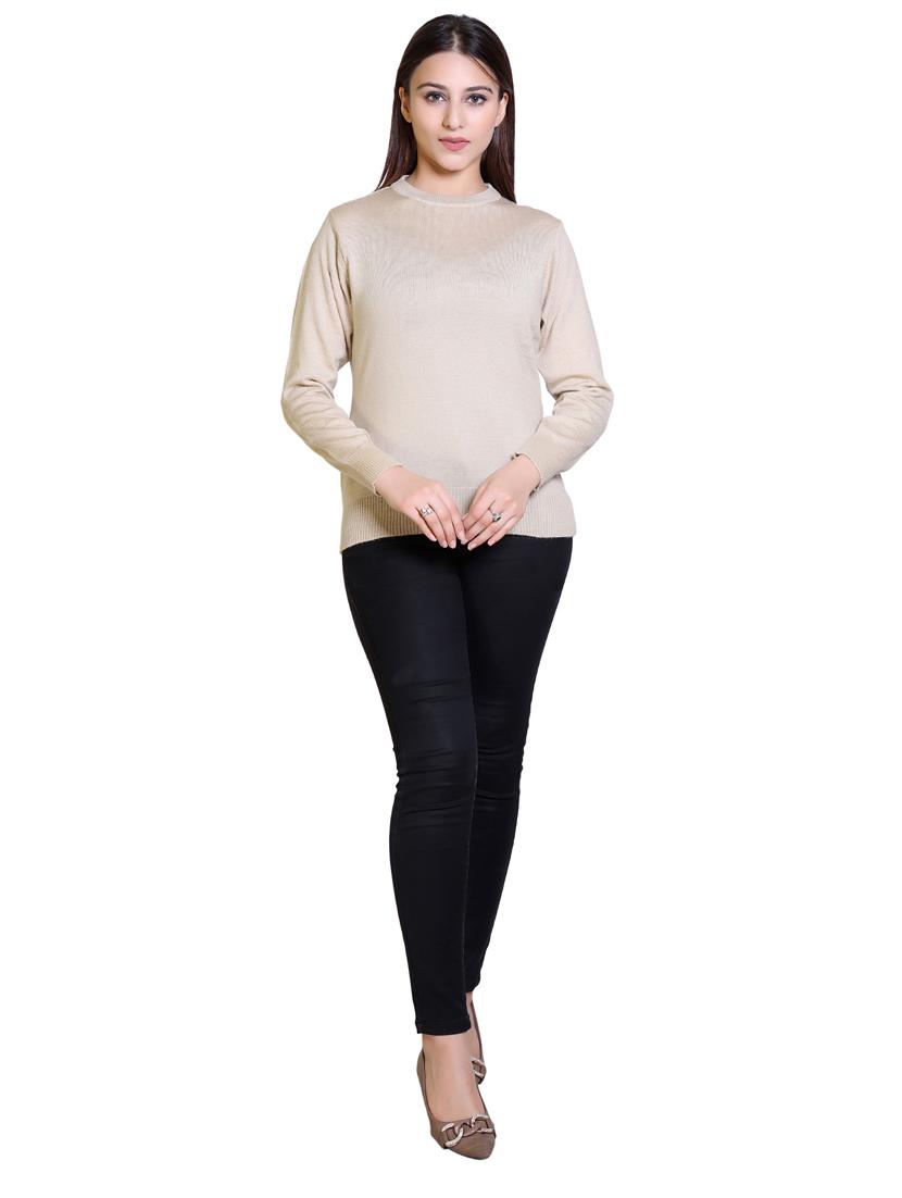 round neck solid pullovers - 18738972 - Standard Image - 2