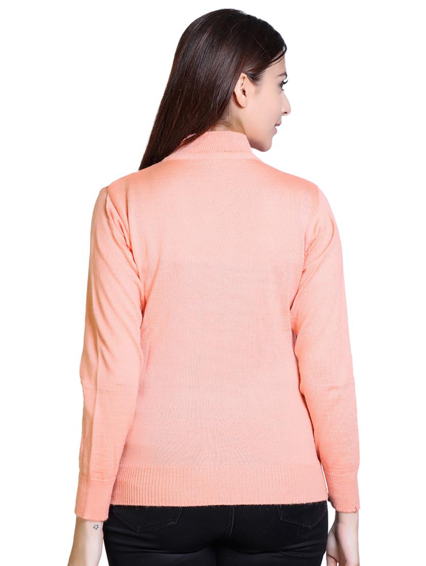 high neck solid cardigan - 18738973 - Standard Image - 2