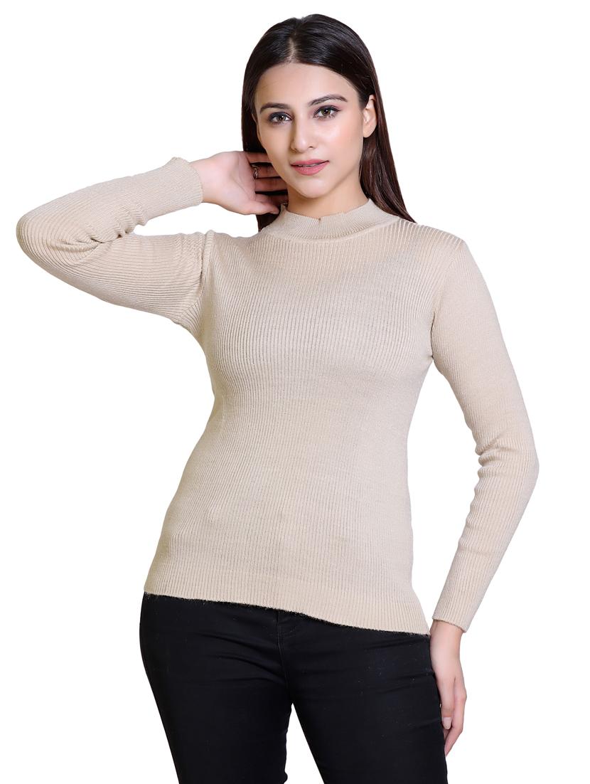 high neck solid pullover - 18738978 - Zoom Image - 0