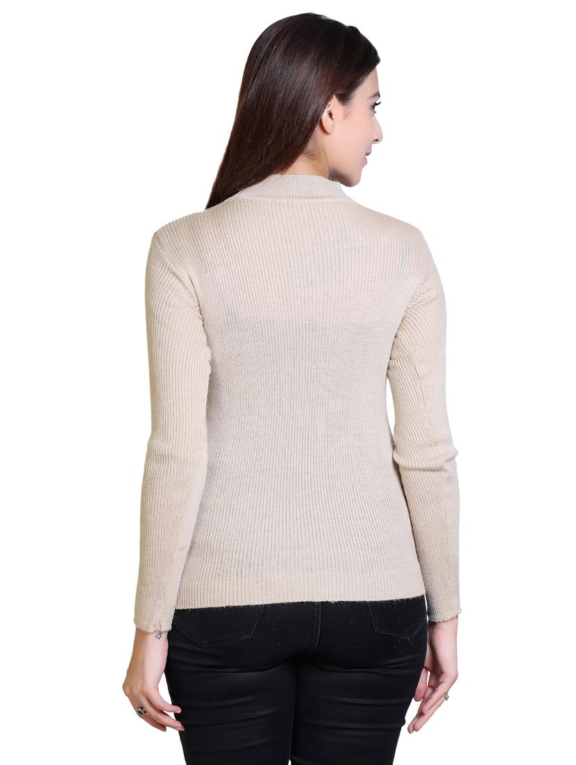 high neck solid pullover - 18738978 - Standard Image - 2