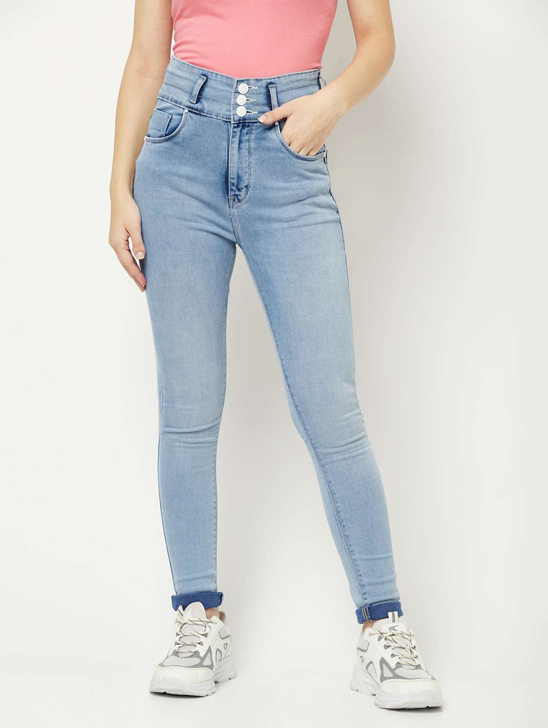women's plain slim fit jeans