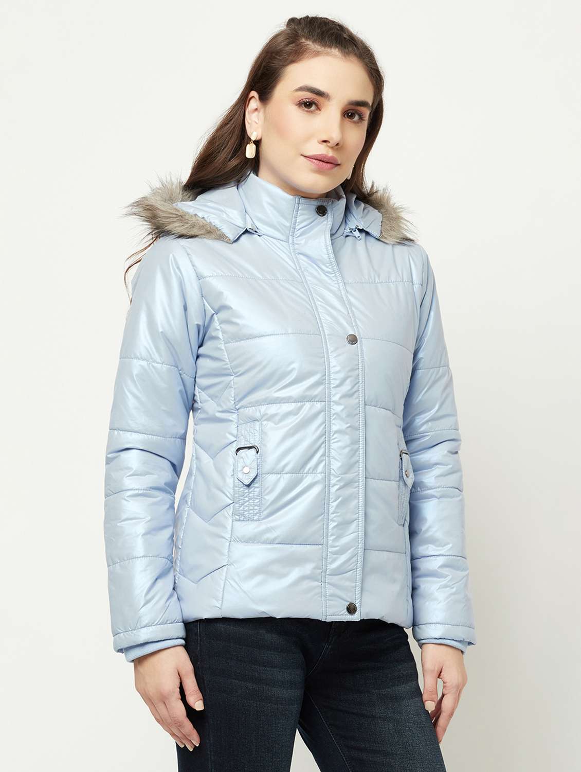 hooded neck quilted jacket - 18739039 -  Standard Image - 2