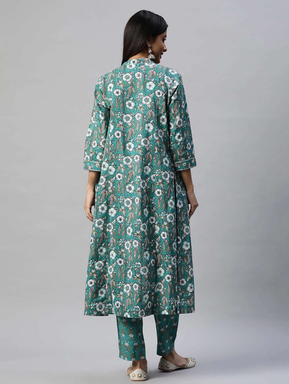 women floral kurta pant set with jacket - 18739087 - Standard Image - 2