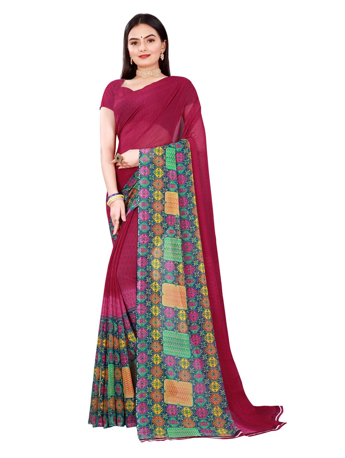 women's saree combo with blouse - 18740015 - Standard Image - 2