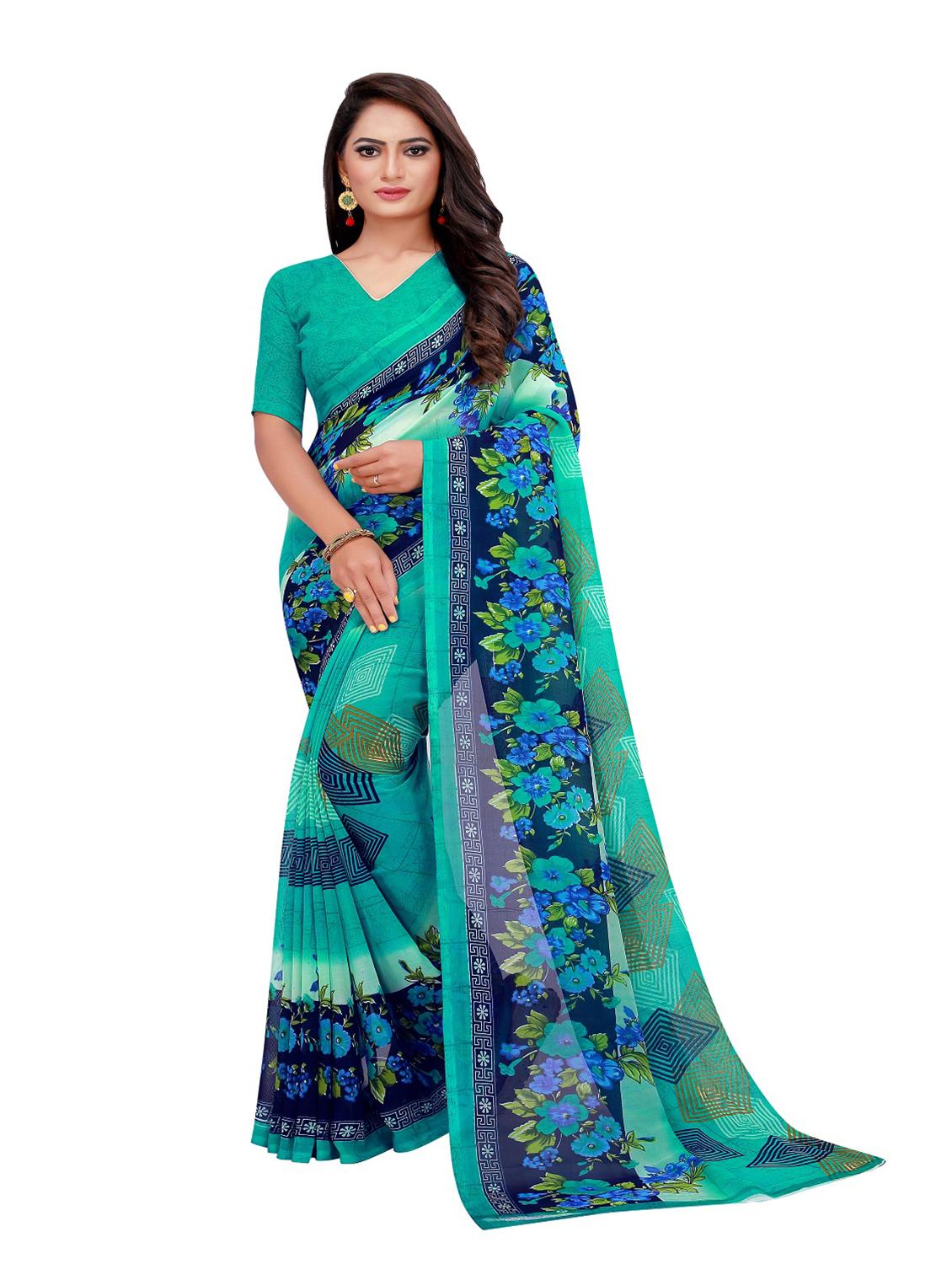 women's saree combo with blouse - 18740085 - Standard Image - 2