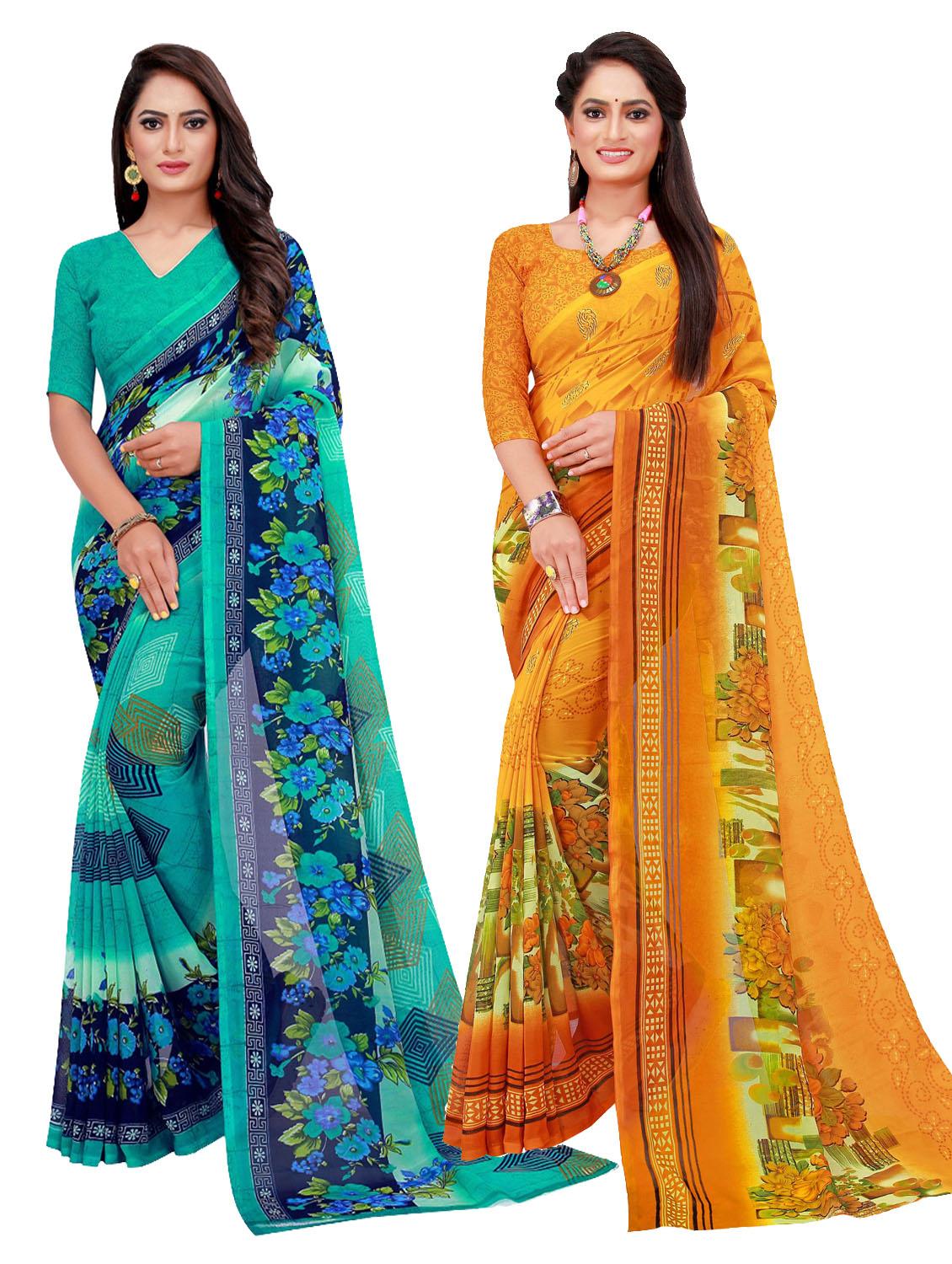 women's saree combo with blouse - 18740758 - Zoom Image - 0
