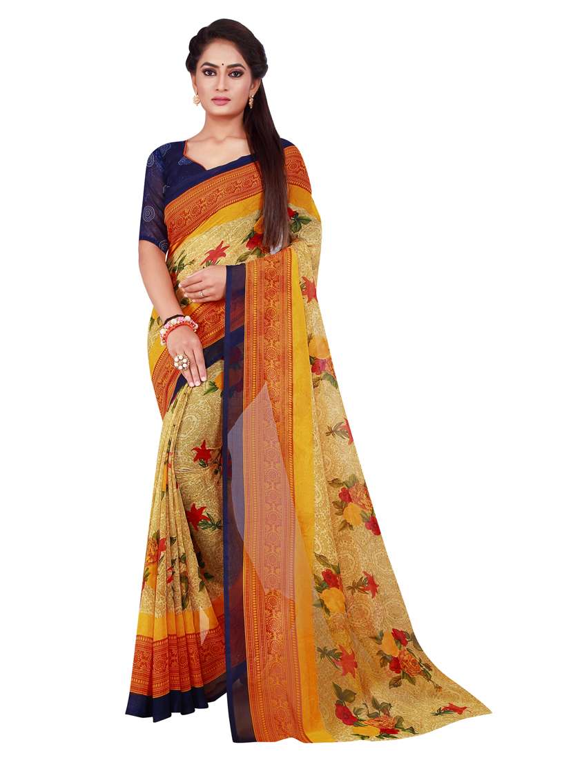 women's saree combo with blouse - 18741066 - Standard Image - 2