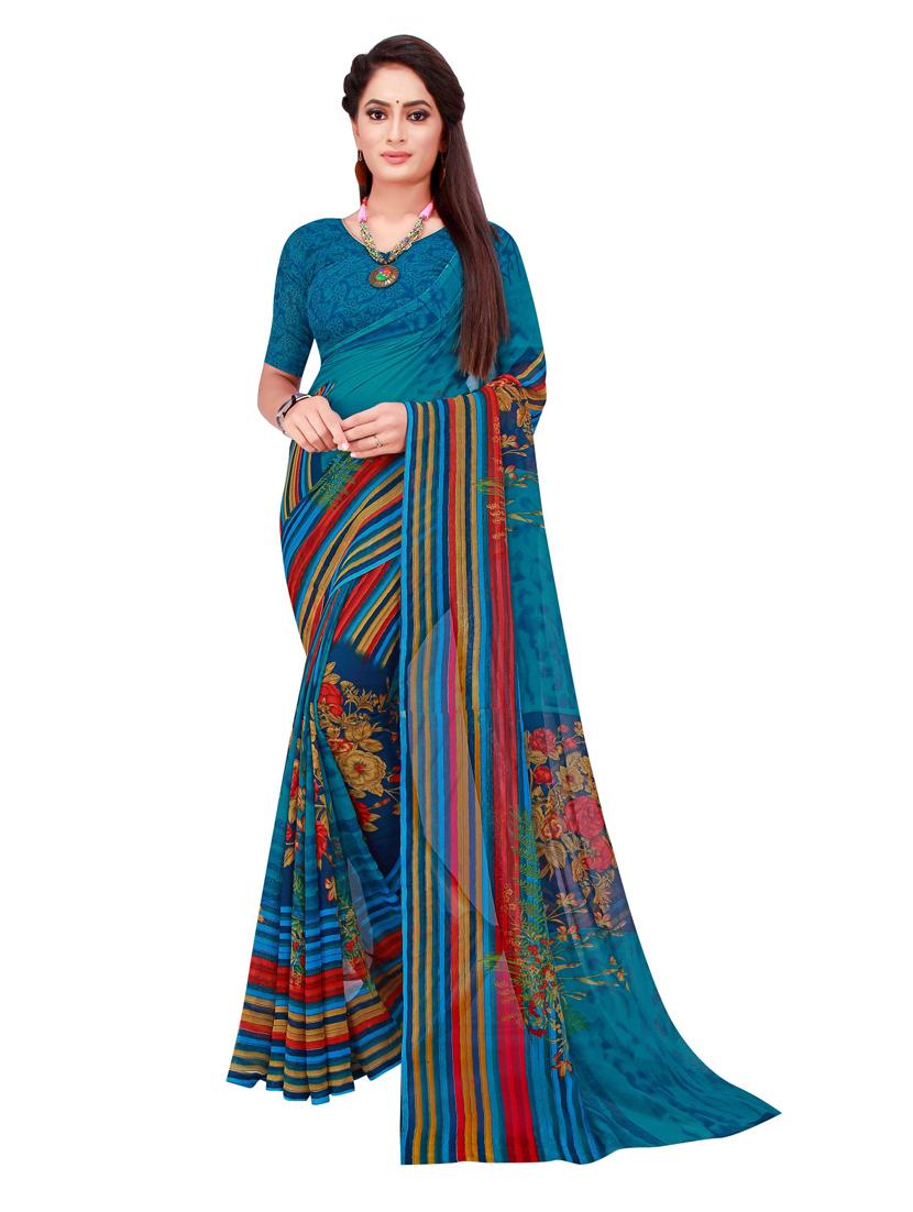 women's saree combo with blouse - 18741122 - Standard Image - 2