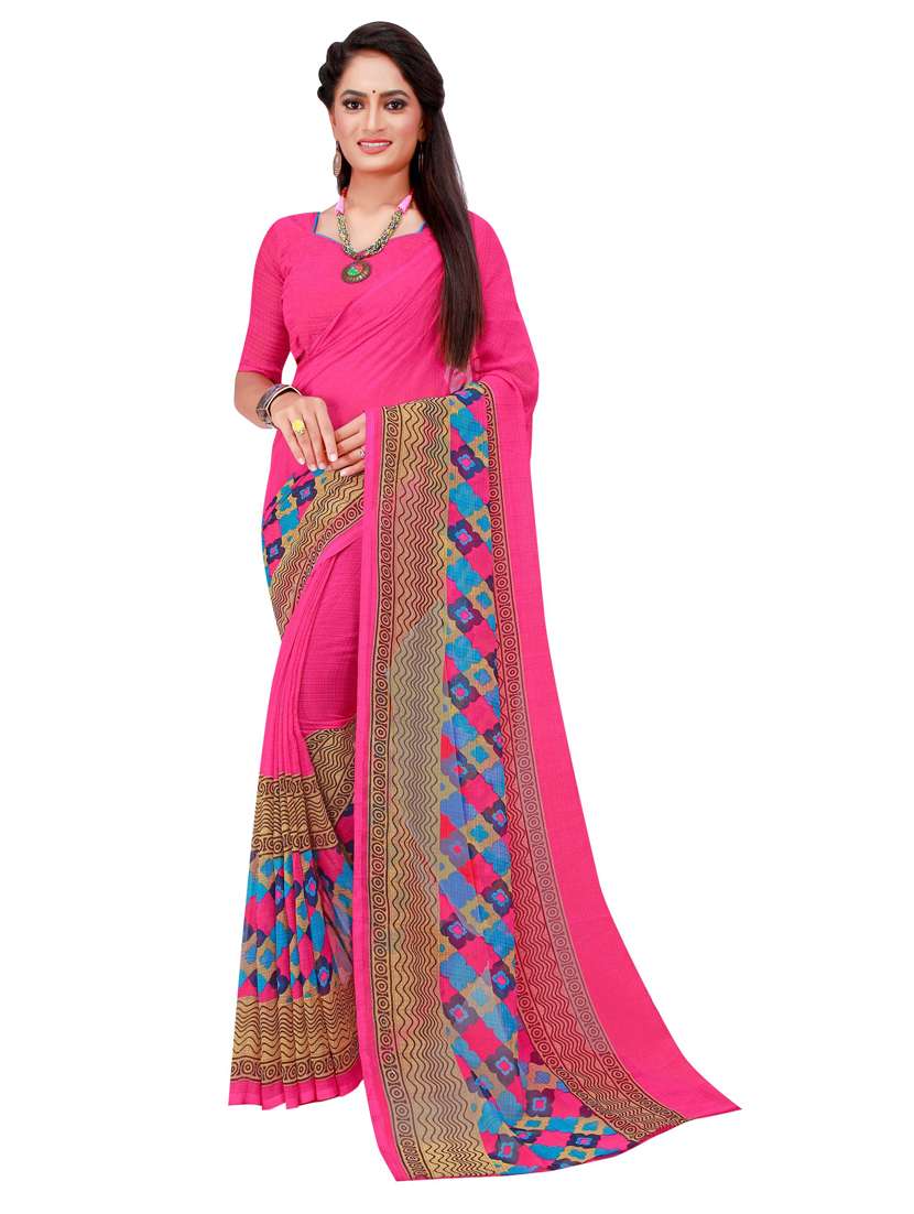 multi coloured printed saree set with blouse - 18741149 - Standard Image - 2