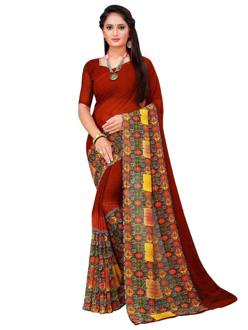 women's saree combo with blouse - 18741615 - Standard Image - 2