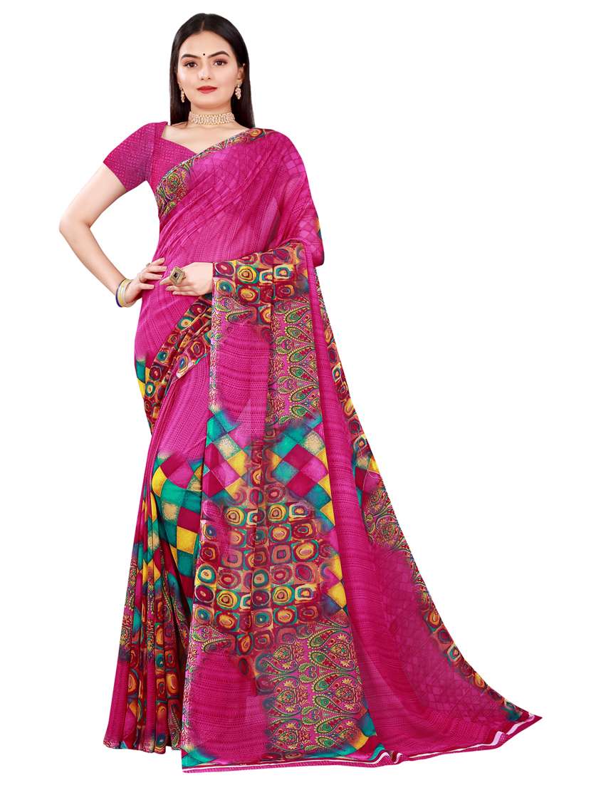 women's saree combo with blouse - 18742239 - Standard Image - 2