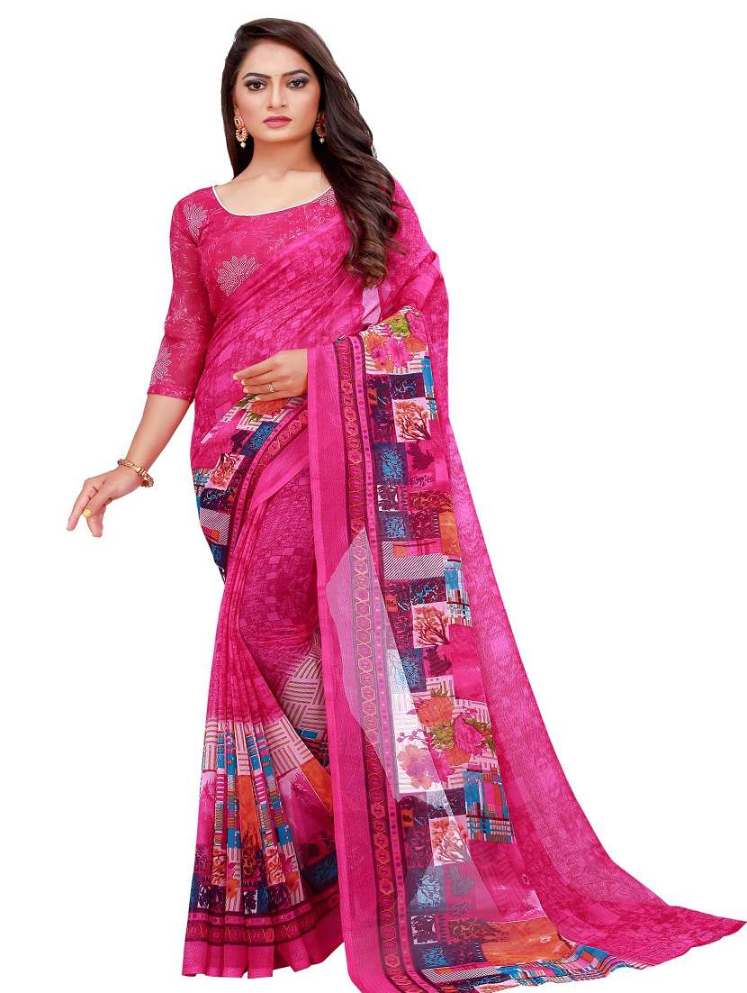 women's saree combo with blouse - 18742542 - Standard Image - 2