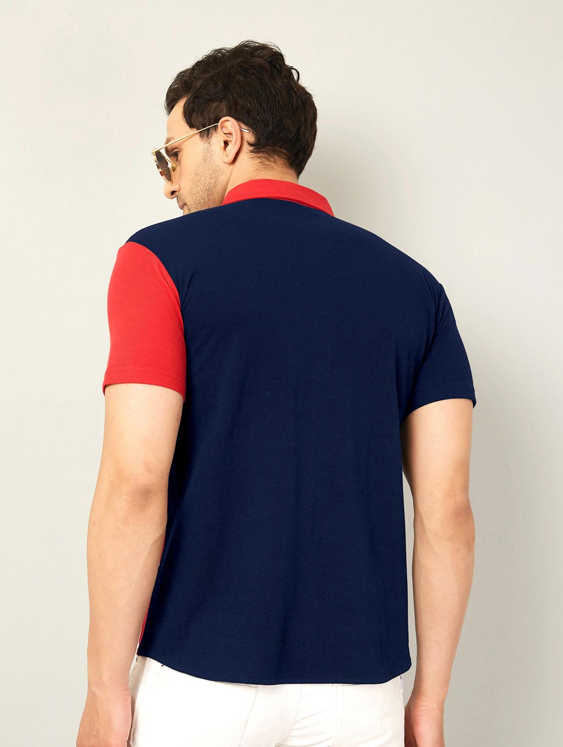 mens color block casual shirt - 18742732 - Standard Image - 2