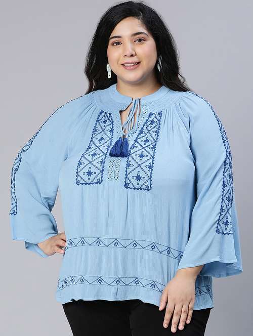 women's straight tie-up neck top - 18743116 -  Standard Image - 0