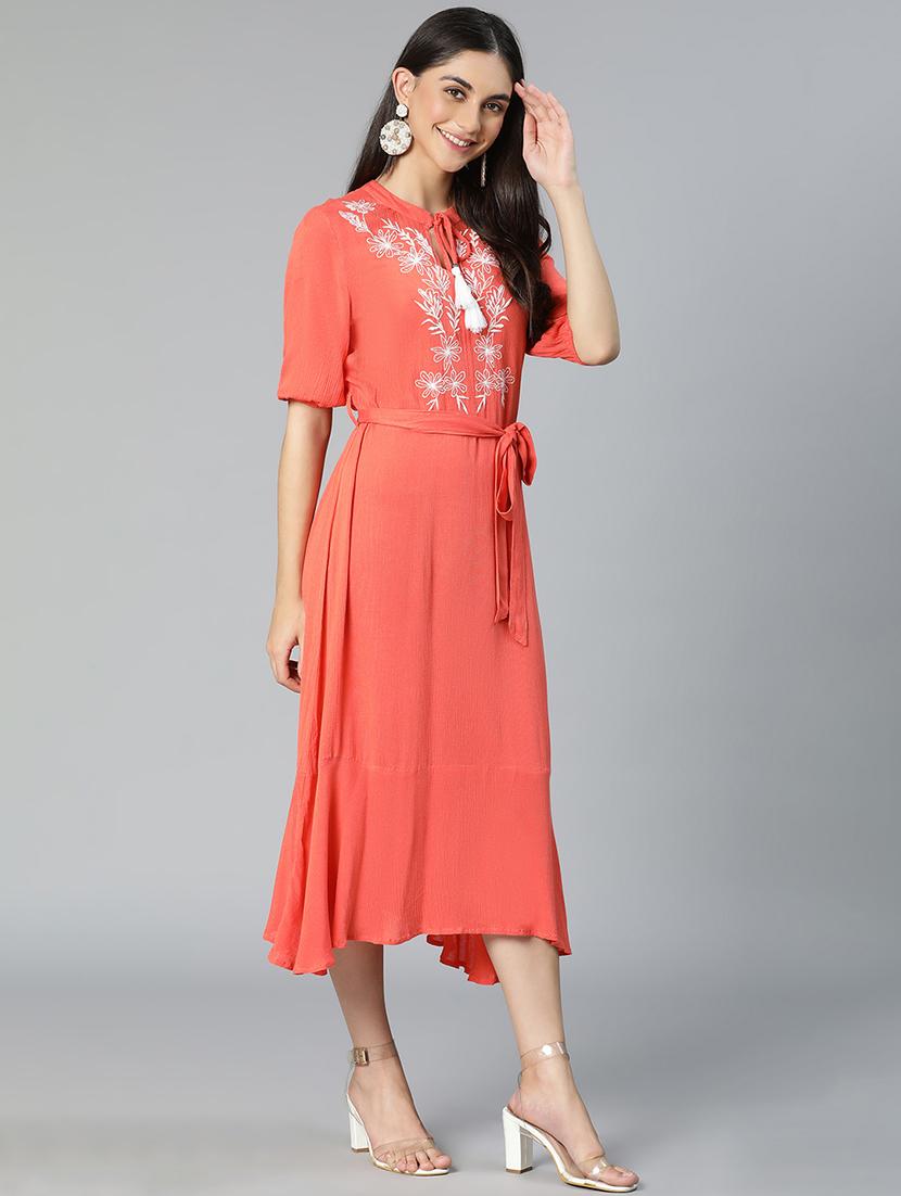 women's tiered dress knee length dress - 18743608 - Standard Image - 2