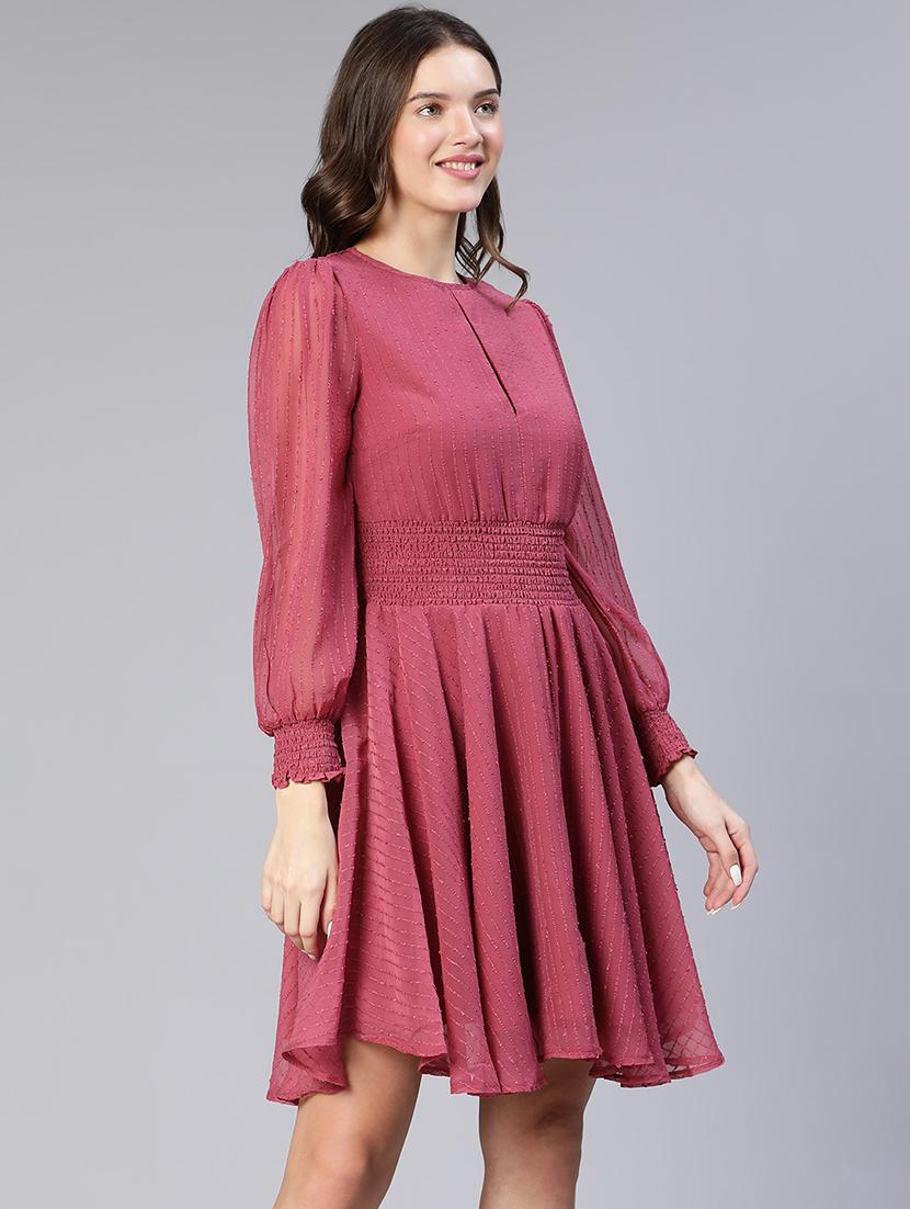 women's fit & flare striped dress - 18743612 - Standard Image - 2