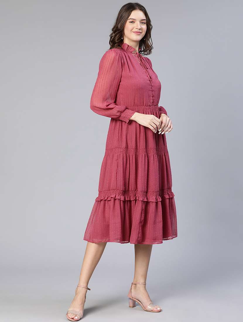 women's tiered dress striped dress - 18743619 -  Standard Image - 2