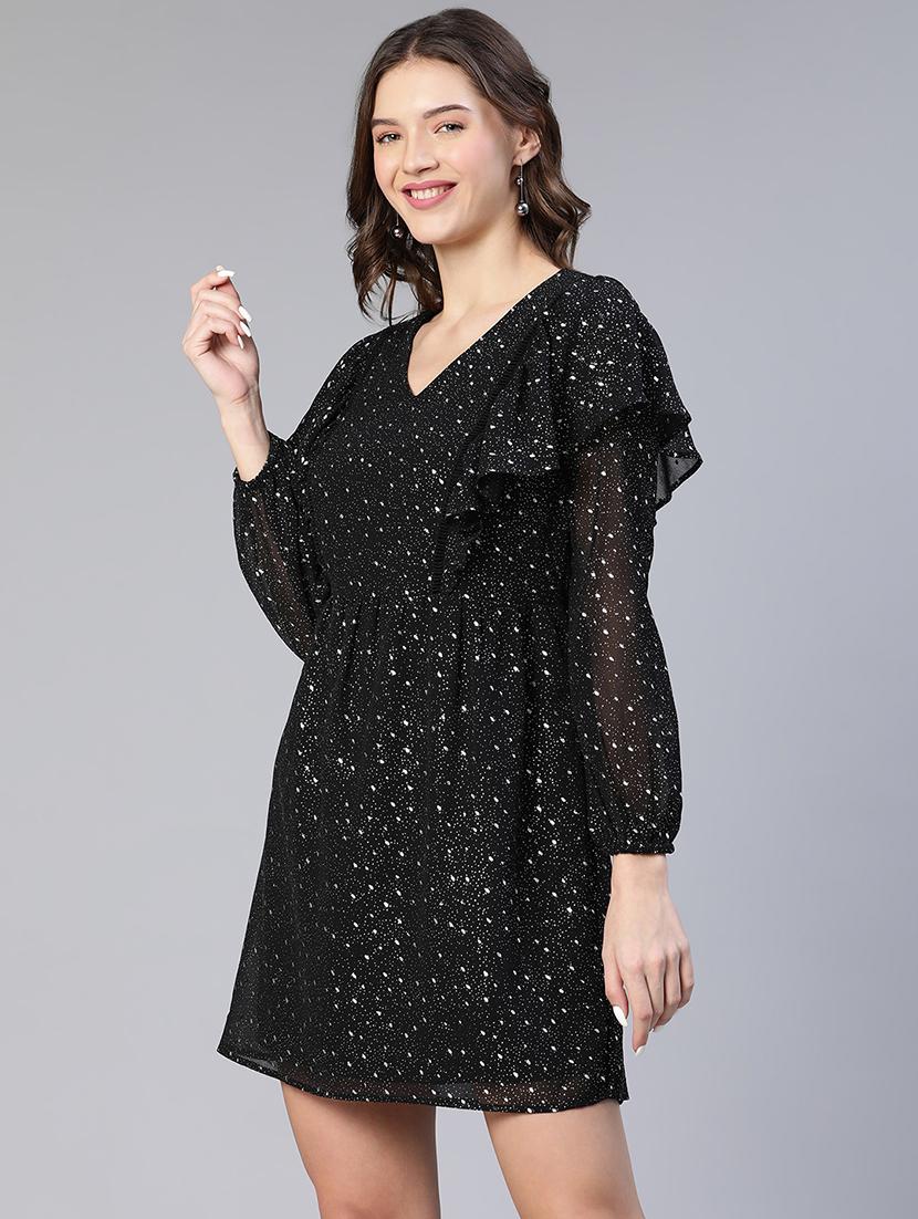 women's fit & flare printed dress - 18743624 - Standard Image - 2