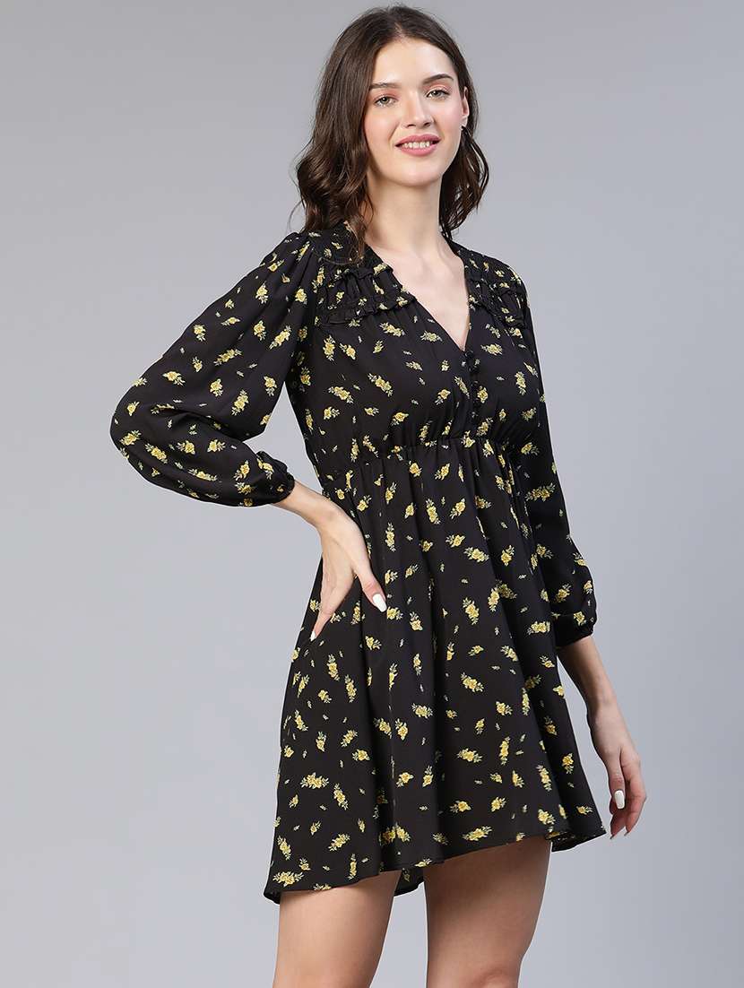 women's fit & flare floral dress - 18743630 - Standard Image - 2
