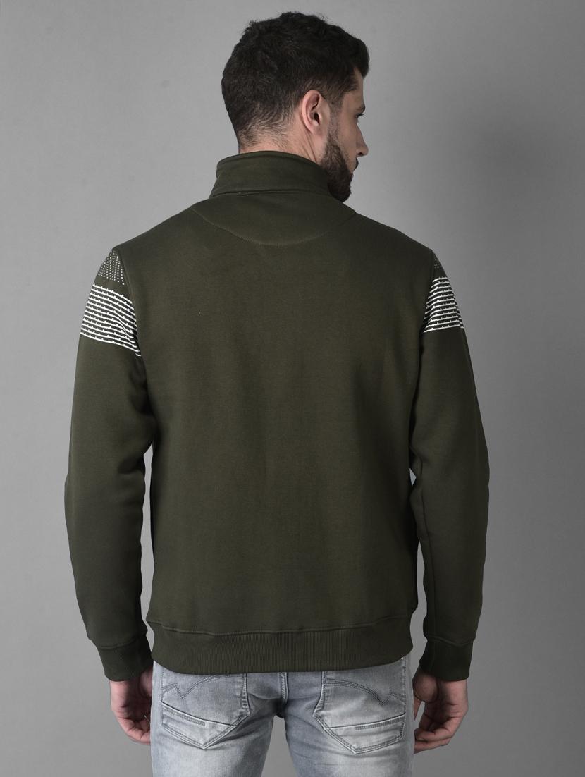 green chest print casual jacket - 18743860 - Standard Image - 2