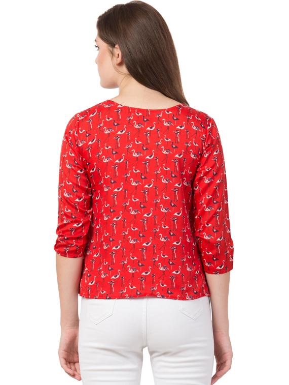 orange chiffon regular top - 18743899 - Standard Image - 2