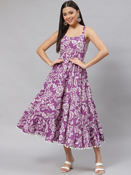 women's fit & flare floral dress - 18750816 - Standard Image - 0