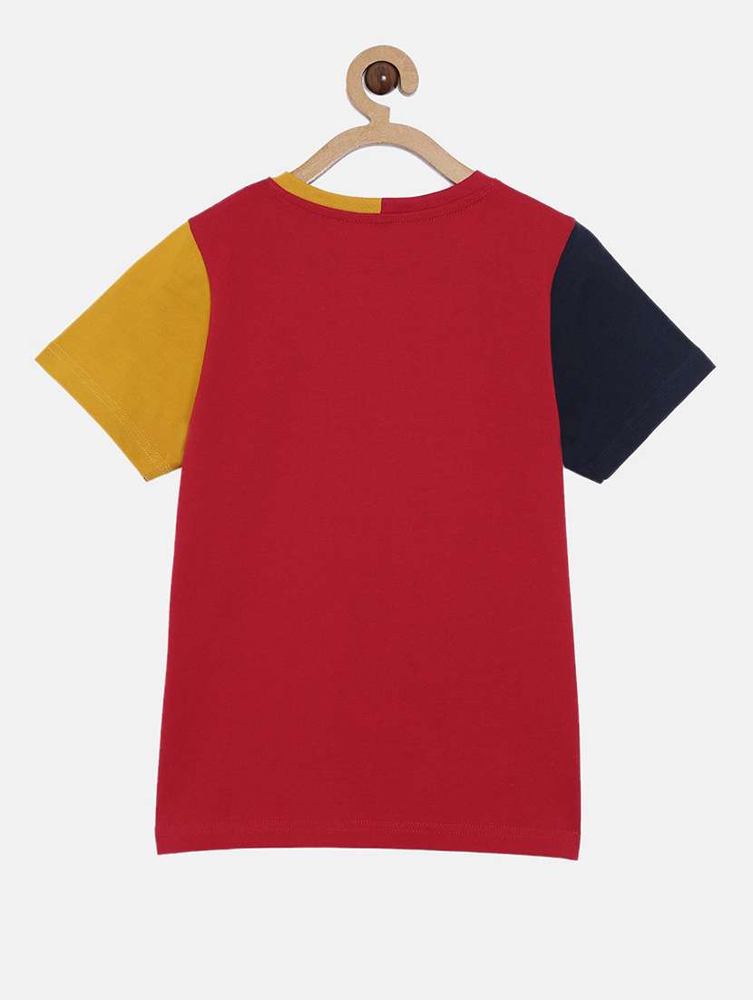 red color block shorts set - 18750918 -  Standard Image - 2