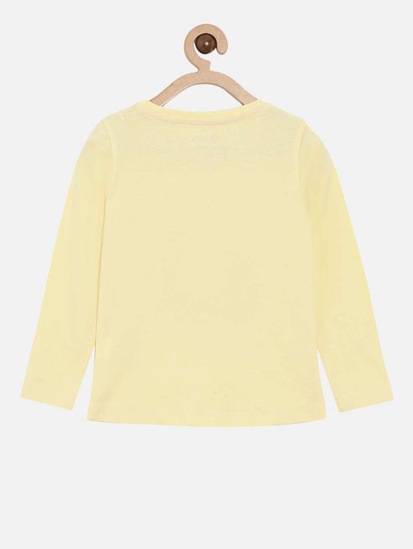 yellow printed round neck t-shirt - 18751024 - Standard Image - 2